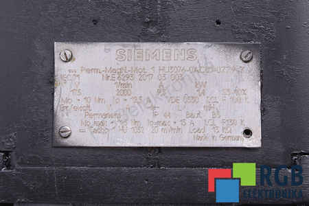 1HU3076-0AC01-0ZZ9-Z SIEMENS DC SERVOMOTOR 1HU3