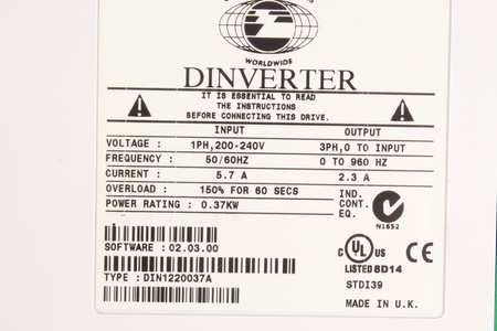DIN1220037A CONTROL TECHNIQUES