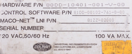 81ZZ-02000 BARBER COLMAN MACO 8000 80DD-10401-001-V-00 81DD-00102-761-0-00
