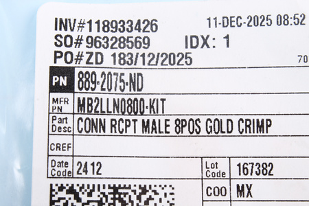 PRISE MB2LLN0800-KIT INDUSTRIAL APHENOL 8PIN