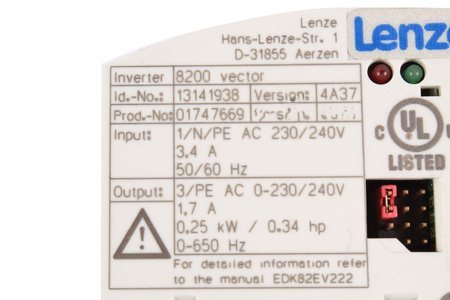 E82EV251_2C LENZE 13141938 8200 VECTOR