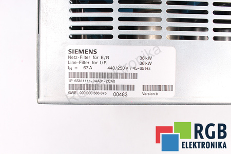 6SN1111-0AA01-2CA0 SIEMENS SIMODRIVE 611 FILTRE