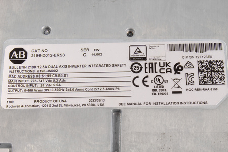 2198-D012-ERS3 ALLEN BRADLEY KINETIX 5700