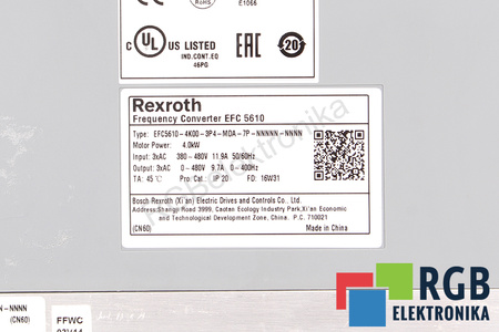 EFC5610-4K00-3P4-MDA-7P-NNNNN-NNNN BOSCH REXROTH R912005748