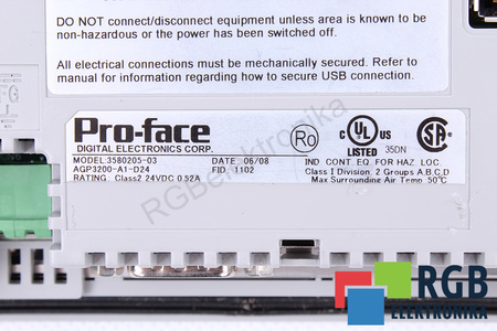 AGP3200-A1-D24 PRO-FACE 3580205-03