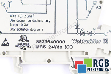 8533640000 WEIDMULLER 24V, 6A RELAIS