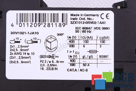3RV1021-1JA10 SIEMENS SIRIUS