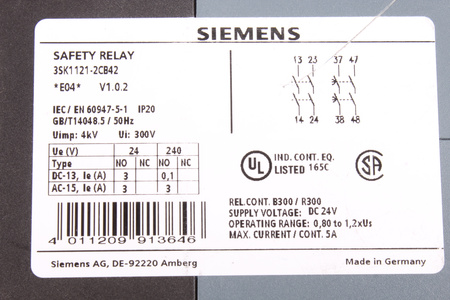 3SK1121-2CB42 SIEMENS SIRIUS RELAIS DE SÉCURITÉ