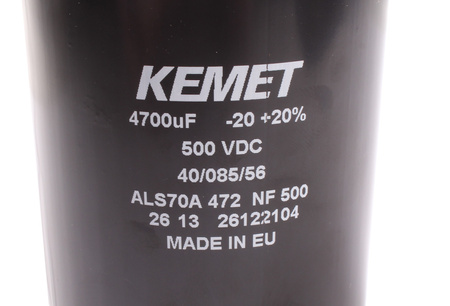 CONDENSATEUR ALS70A472NF500 KEMET 4700UF, 500V, 77MM, 105MM