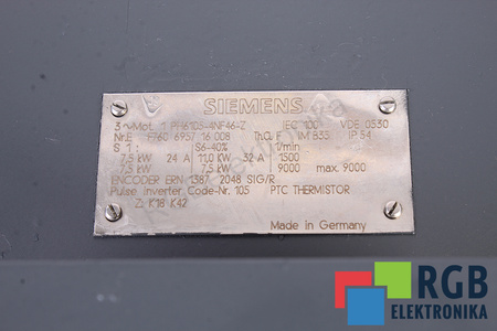 1PH6105-4NF46-Z SIEMENS AC MAIN SPINDLE MOTOR 1PH6