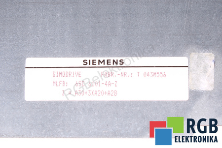 6SC6101-4A-Z Z=A30+3XA20-A28 SIEMENS SIMODRIVE RACK