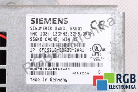 6FC5210-0DA20-2AA1 SIEMENS SINUMERIK FM NC/810D/810DE/840D/840DE VERSION D MMC 103 WIN 95
