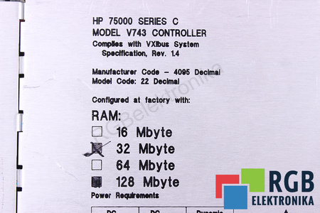 E1497A E1498A HP HP75000 SERIES C MODEL V743 CONTROLLER