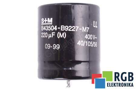 CONDENSATEUR B43504-B9227-M7 S+M 220UF, 400V
