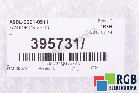 A90L-0001-0511 FANUC 2406VL-S5W-B79 60X60X15MM, 24V VENTILATEUR
