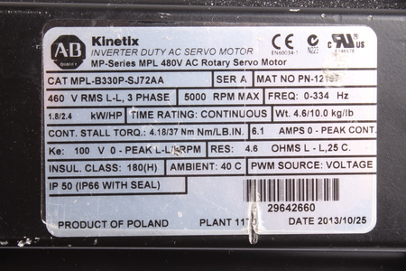 MPL-B330P-SJ72AA ALLEN BRADLEY